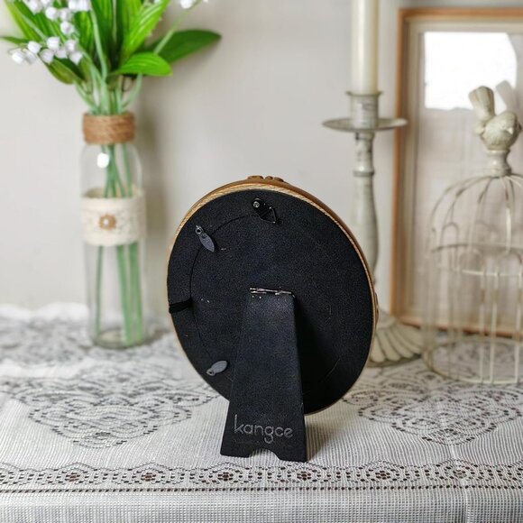 4x6 Oval Bronze Antique Ornate Picture Frames With Embossed Flower Wall Decor - Picture 9 of 9